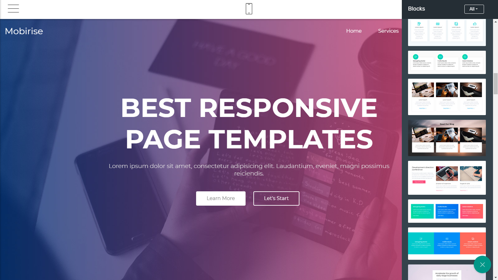 free page themes
