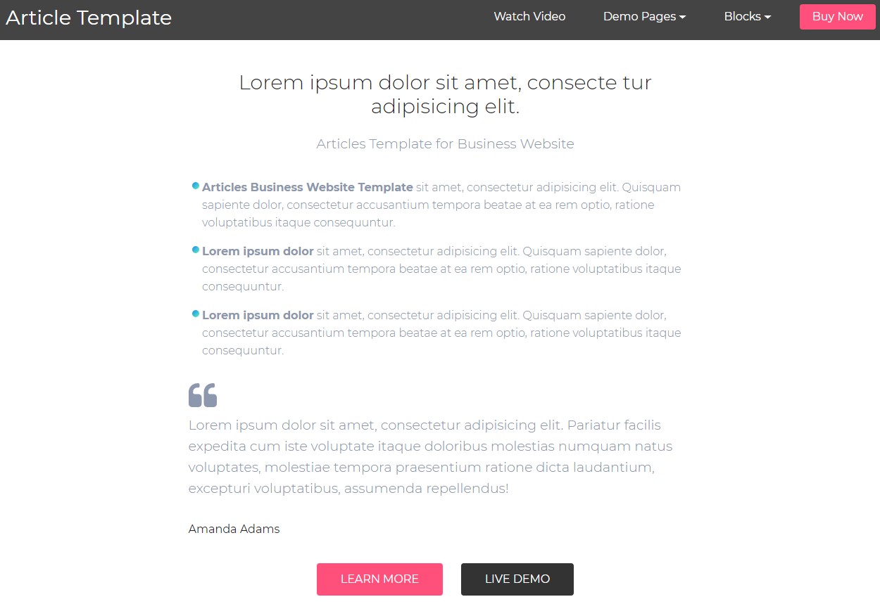 Demo HTML